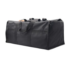 (Black) Large Waterproof Firewood Carriers With Handles Firewood Holder