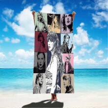 (A) Aylor Swift Swim Beach Badhandduk Tjock Mikrofiberfilt Fans Presenter 75x150cm