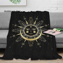 (200x200cm 78x78in) a4818 Σεντόνια Φανελένια Κουβέρτα Witch Moon Φωτογραφία Δώρο DIY Σ