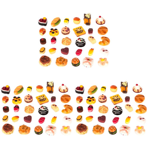 3Sets Mini Dessert Model Met Assortiment Kleur Voor Mini Huis Decor