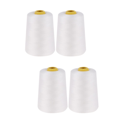4Rolls Smooth Polyester Sewing Thread Sturdy for Quilting Dressmaking 1