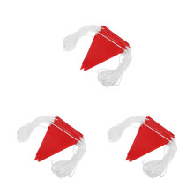 3Rouleaux Fanions De Rouge PVC Pour Gestion