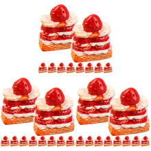 36St Mini Model Resin Rood Miniatuur Fake Dessert Huisdecoratie