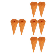 8St Levensgetrouwe PVC Ijscone Chocolade Fake Food Voor Decor