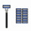 (Black-12 blades) Ξυράφι ασφαλείας Razor Classic 6 άκρων για άνδρες και γυναίκες 1