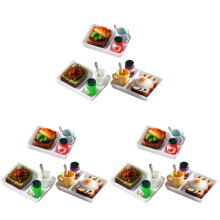 9Sets Miniatuur Voedsel Speelgoed Realistisch Vormgegeven