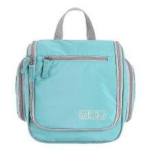 (Style D) Neceser portátil impermeable tipo B para maquillaje, cosméticos y artículos de aseo, con gancho para