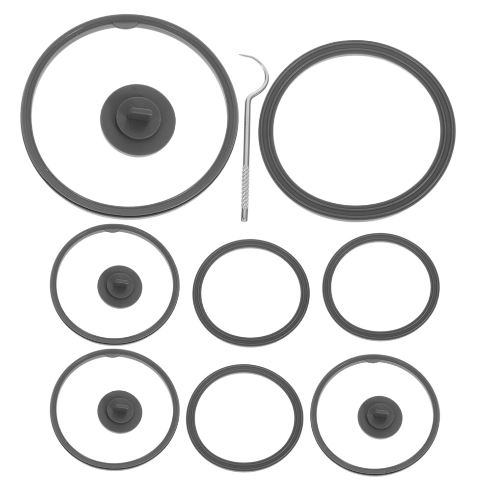 12Pcs Dark Grey Silicone Bottle Lid Gaskets For Secure Shaker Seals 3321272315942
