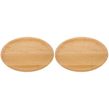 2St Oval Bamboe Dienblad Voor Dessert En Snacks