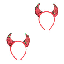 2St Duivelshaarband Comfortabele Stof Halloween Accessoires