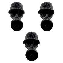(Black) 3-delige stofbestendige bierflesdop met grappig universeel Duits masker, bierflesstopper voor feestjes en bars