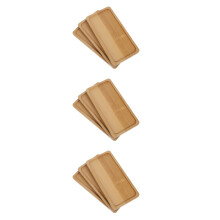 9St Duurzame Beige Bamboe Trays Voor Thee, Koffie En Serving in Huis