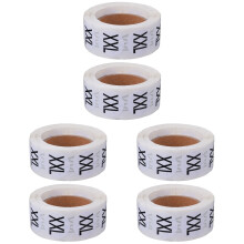 6Rollen Veilige Ronde Kledinglabels Zelfklevend Voor Glove Tot