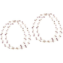 4Rollen Paarse Stone Beads Ketting Geschikt Voor DIY Sieraden