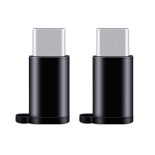 1Usbadaptateur USB-C Noir Portable Anneau Anti-Perte Pour Clés