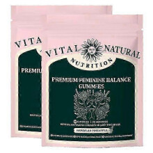 (2Bags) 1-3X Feminine Balance Gummies 60 Count Nutrition Gels & Chew