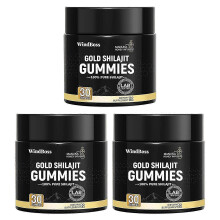 (3pcs) Voedingsgels en -kauwtabletten Gold Shilajit Gummies 30 stuks voor mannen en vrouwen