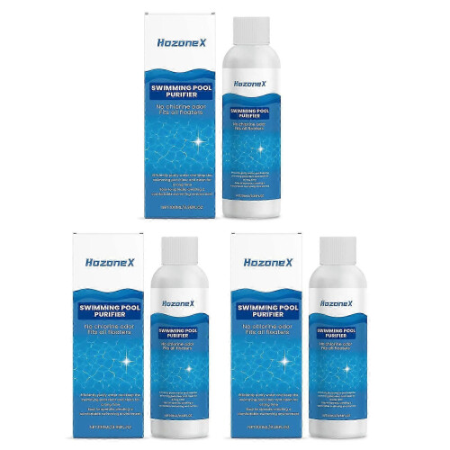 (3pcs) 100ml Quick-Acting Odorless Pool Purification Liquid, Easy & Safe Water Clarifier