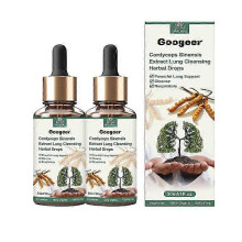 (2PCS) 1-5x Googeer geschikt voor Googeer Cordyceps Sinensis Extract Longreinigende Druppels 30ml