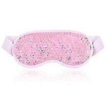 (pink) Maschera per gli occhi ghiacciata, maschera fredda per gli occhi con retro in peluche per alleviare