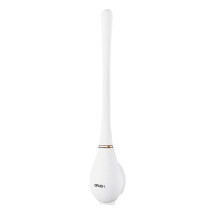 (Lvory) Cepillo de inodoro largo de silicona 360 con escurridor rápido y soporte para guardar el cepillo, ideal