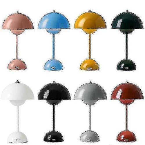 (Dumb Gray) Energy-Saving LED Table Lamp with Flowerpot Base for Study Room