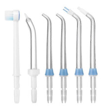 (A) 6 piezas/juego de puntas de repuesto para irrigador bucal Waterpik, puntas clásicas, piezas de repuesto
