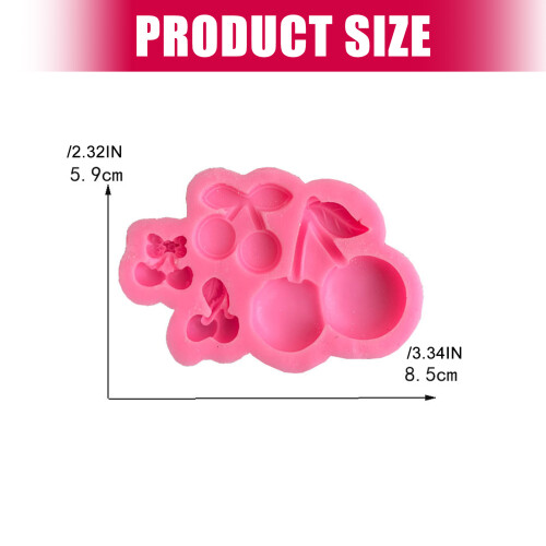 Easy To Cleaning Cherries Shape Silicone Molds Cake Decorating 2
