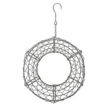 (26cm Round Shape) Maceta colgante de metal para suculentas, soporte de alambre de hierro para coronas, decoración de jardín