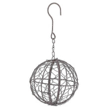 (13cm Ball Shape) Maceta colgante de metal para suculentas, soporte de alambre de hierro para coronas, decoración de jardín