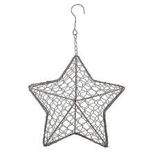 (Star Shape Size) Maceta colgante de metal para suculentas, soporte de alambre de hierro para coronas, decoración de jardín