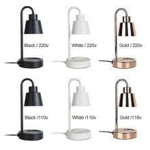 (220v, gold) Lampada per aromaterapia con cera fusa, luce notturna dimmerabile, scaldacandele da tavolo.
