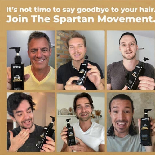 (2pcs) 1-3x SPARTAN Root Activator Shampoo For Men - Σαμπουάν για την ανάπτυξη μαλλ 2