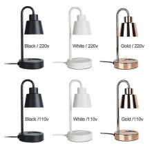 (220v, black) Lampada per aromaterapia con cera fusa, luce notturna dimmerabile, scaldacandele da tavolo.