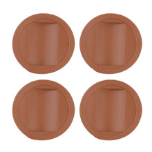 (Brown) 4 pezzi di fermaruote in gomma per mobili, tappi per ruote, fermaletto, protezioni per pavimenti, antiscivolo,