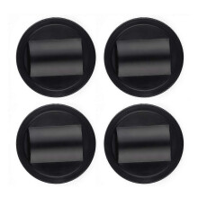 (Black) 4 pezzi di fermaruote in gomma per mobili, tappi per ruote, fermaletto, protezioni per pavimenti, antiscivolo,