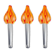 (3pcs) Antorchas inflables con forma de varita LED, llamas parpadeantes, linterna impermeable, accesorio para