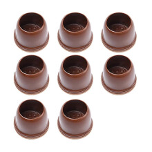 (L round, Brown) 8 pezzi Protezioni per gambe di sedie con feltro Tappi per gambe di sedie Protezione per piedini di