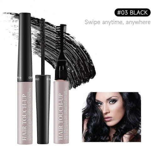 (Black) Μάσκαρα μαλλιών για κάλυψη ρίζας, ημιμόνιμη βαφή μαλλιώ 1