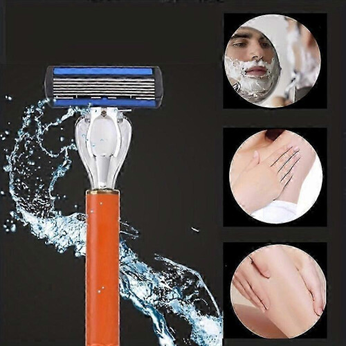 (Black-12 blades) Ξυράφι ασφαλείας Razor Classic 6 άκρων για άνδρες και γυναίκες 2