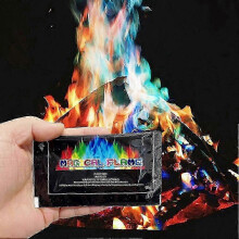 (10g) 2025 10 sztuk Magic Fire Powder w kolorowych opakowaniach z płomieniami do ognisk i kominków – nowość