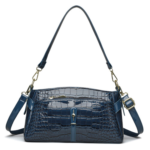 Mode PU lederen handtas Dames schoudertas Koppelingen-Blauw