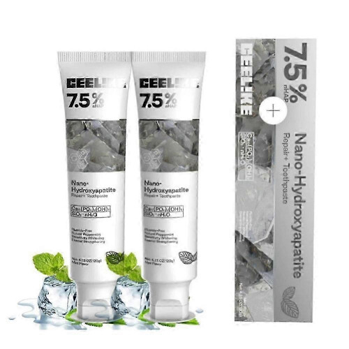 (2pcs) 1-3X Hydroxyapatite Toothpaste Enamel Strengthening&Sensitivity.Whitening