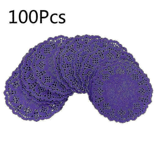 (Purple) 25-26 100 τεμάχια δαντελένια χάρτινα σεμιτάκια, σουπλά, συσκευ