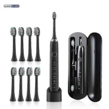 (Black 8 Heads) \u200 Οδοντόβουρτσα Sarmocare S100 Sonic με 8 κεφαλές βουρτσίσματος, λε
