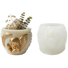 Plasters Concretes Flower Pot Silicone Mold Pen Holders Mould