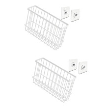Wall Mounted Kitchen Organizers Shelf 2 Pieces Rusts-S White
