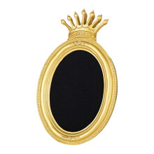 Earring Storage Decorative Shelf Resin Texture for-Black round