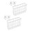 Durable Steel Hanging Shelf For Kitchen Organization-L White 1