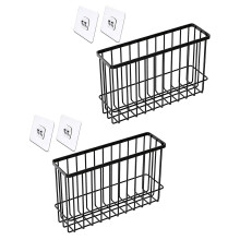 Adjustable Width Door Hook Rack With Rustproof Coating-L Black